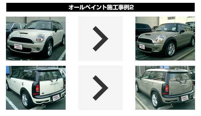 MINI(ミニ)板金・塗装 オールペイント ミニ車検 ミニ修理 BMW MINI 輸入車専門工場 BMW MINI・クーパー の車検,修理はマーキーズ東京へ